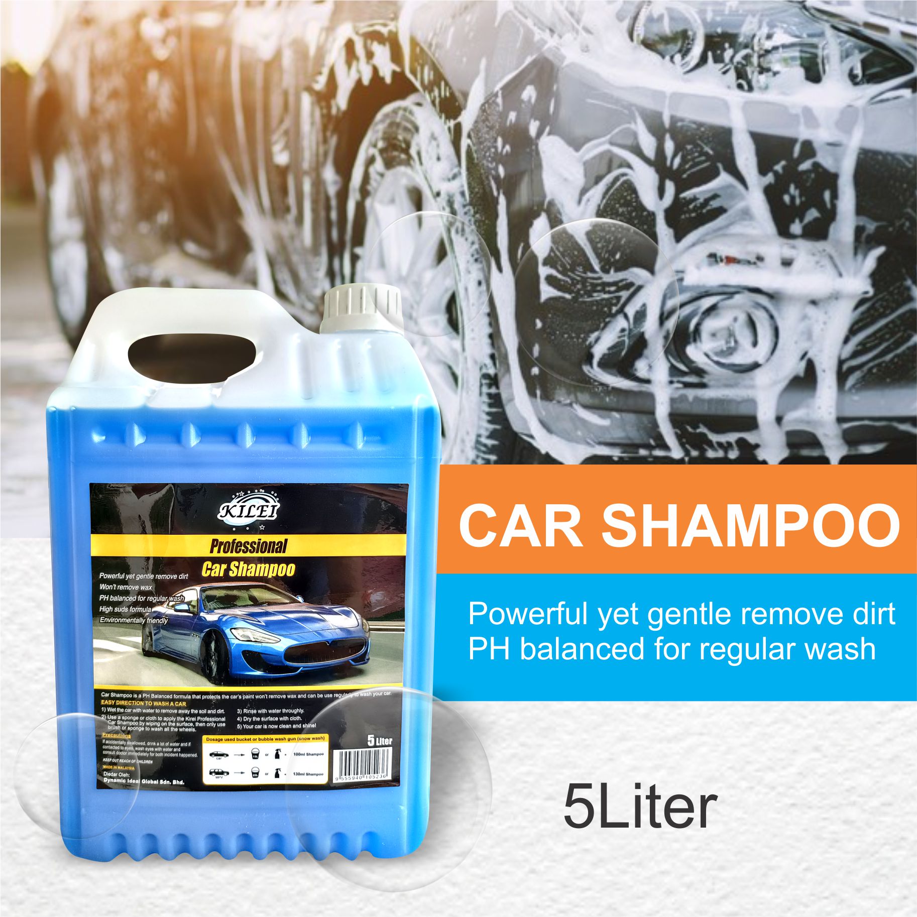 Kilei car shampoo- 5 liter