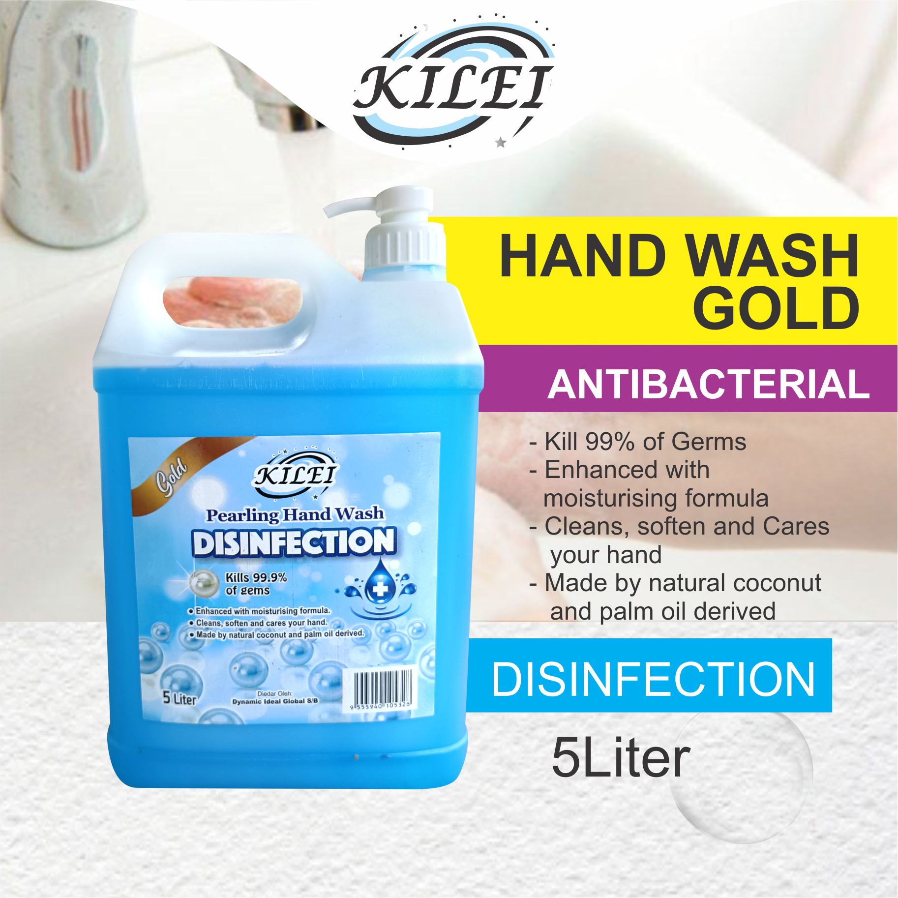 Kilei Antibacterial Hand wash (5 liter)-Disinfection